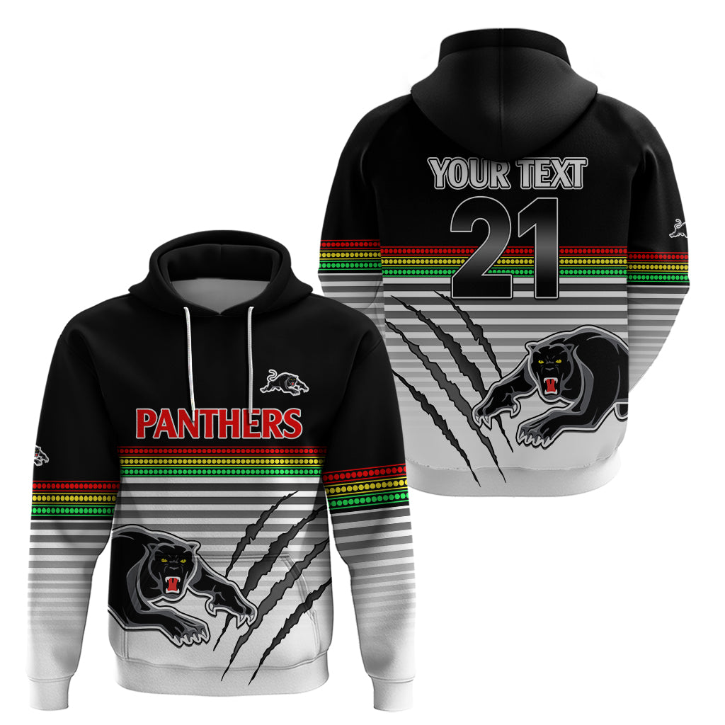 (Custom Text And Number) Penrith Panthers Rugby Hoodie Authentic Permiers Black Version 2023 LT9 - Vibe Hoodie Shop