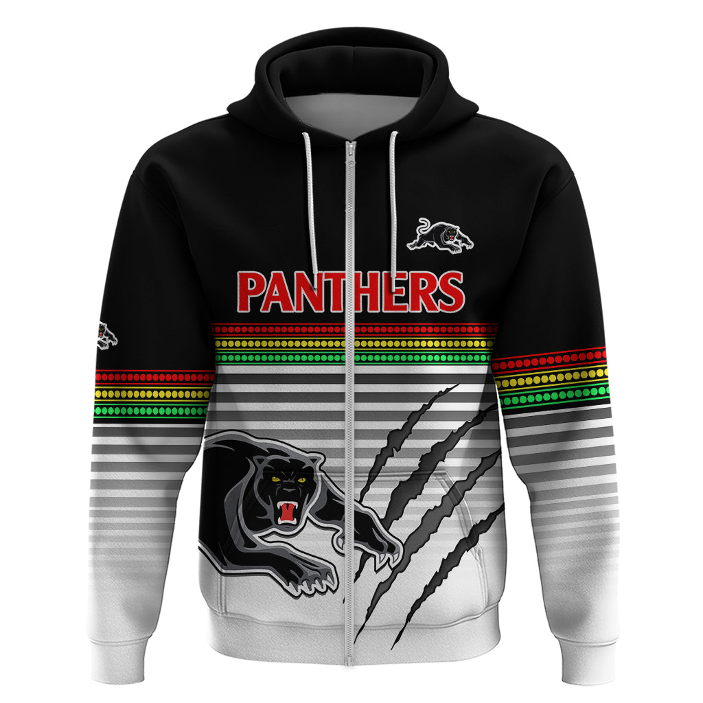 (Custom Text And Number) Penrith Panthers Rugby Hoodie Authentic Permiers Black Version 2023 LT9 - Vibe Hoodie Shop