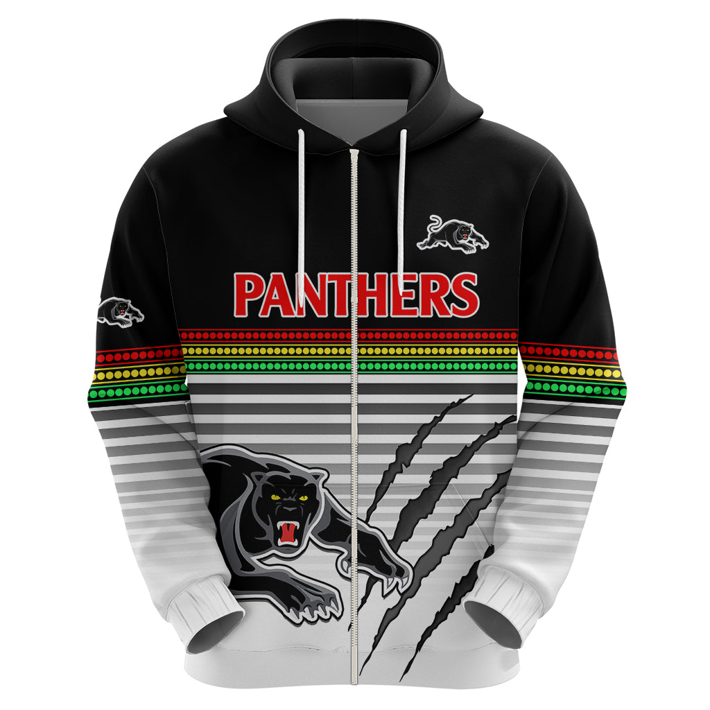 (Custom Text And Number) Penrith Panthers Rugby Hoodie Authentic Permiers Black Version 2023 LT9 - Vibe Hoodie Shop