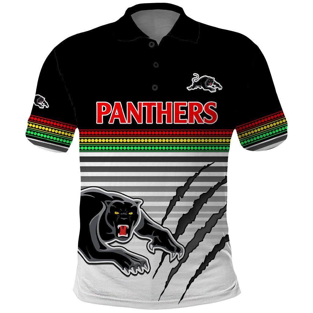 (Custom Text And Number) Penrith Panthers Rugby Polo Shirt Authentic Permiers Black Version 2023 LT9 - Vibe Hoodie Shop