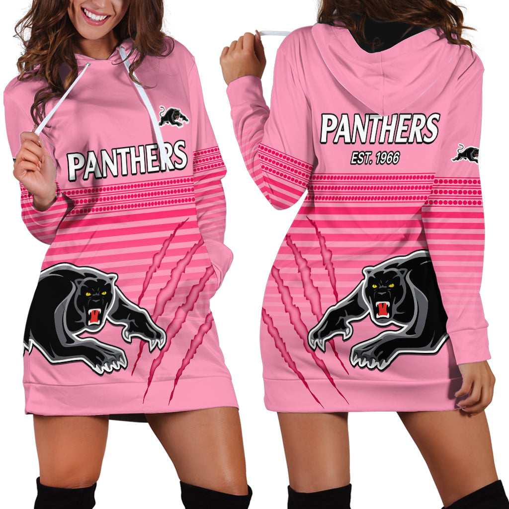Penrith Panthers Rugby Hoodie Dress Authentic Permiers Pink Version 2023 - Vibe Hoodie Shop