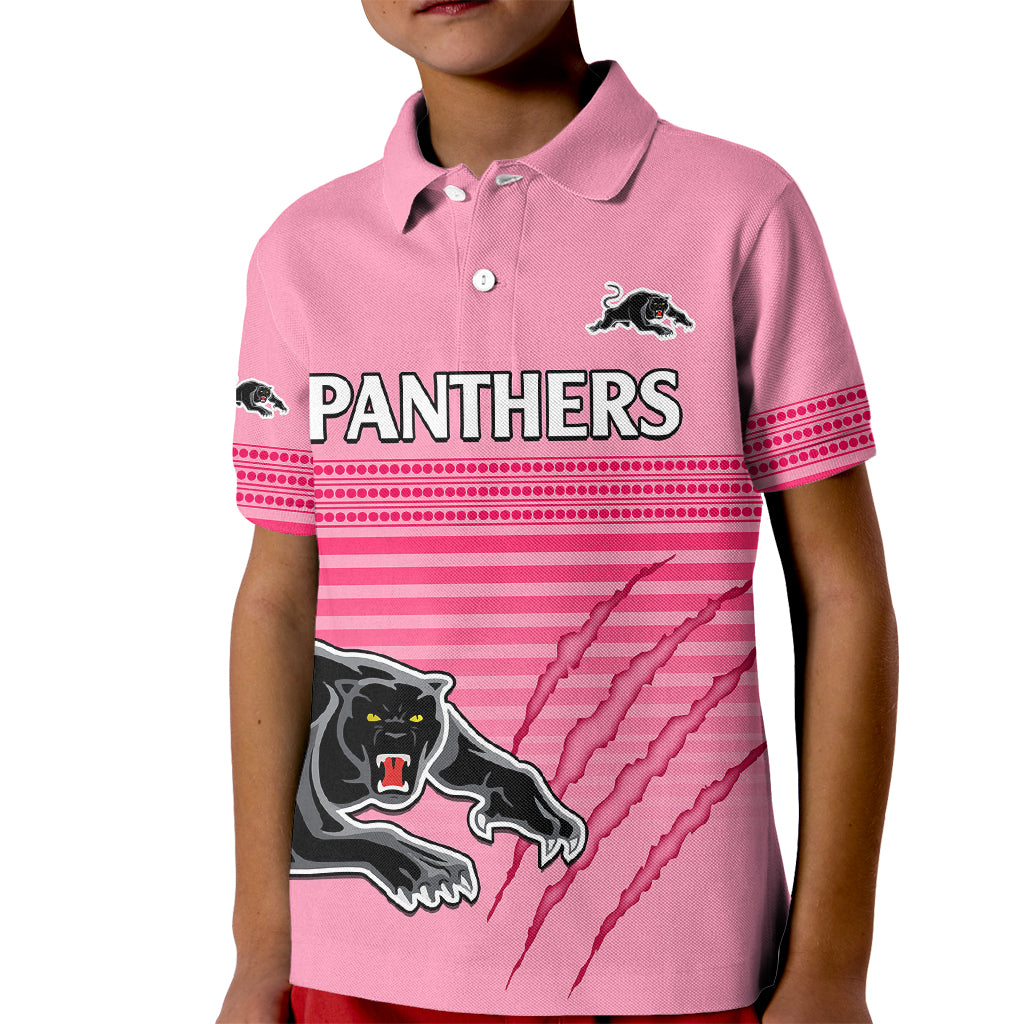 Penrith Panthers Rugby Kid Polo Shirt Authentic Permiers Pink Version 2023 - Vibe Hoodie Shop