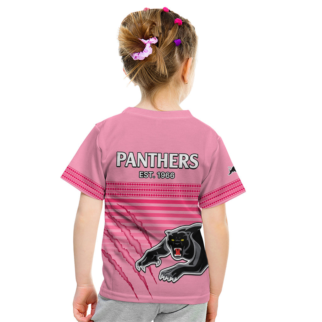 Penrith Panthers Rugby Kid T Shirt Authentic Permiers Pink Version 2023 - Vibe Hoodie Shop