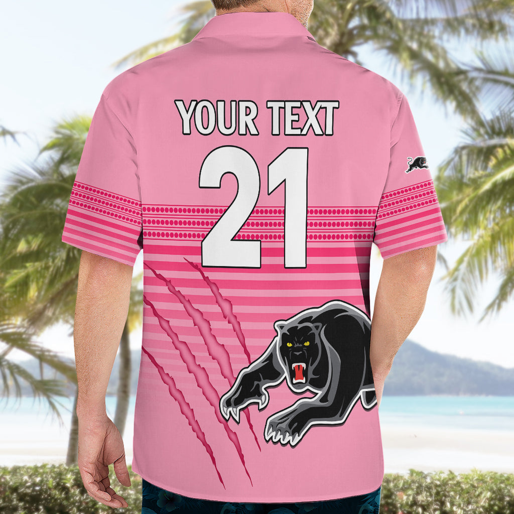 (Custom Text And Number) Penrith Panthers Rugby Hawaiian Shirt Authentic Permiers Pink Version 2023 - Vibe Hoodie Shop