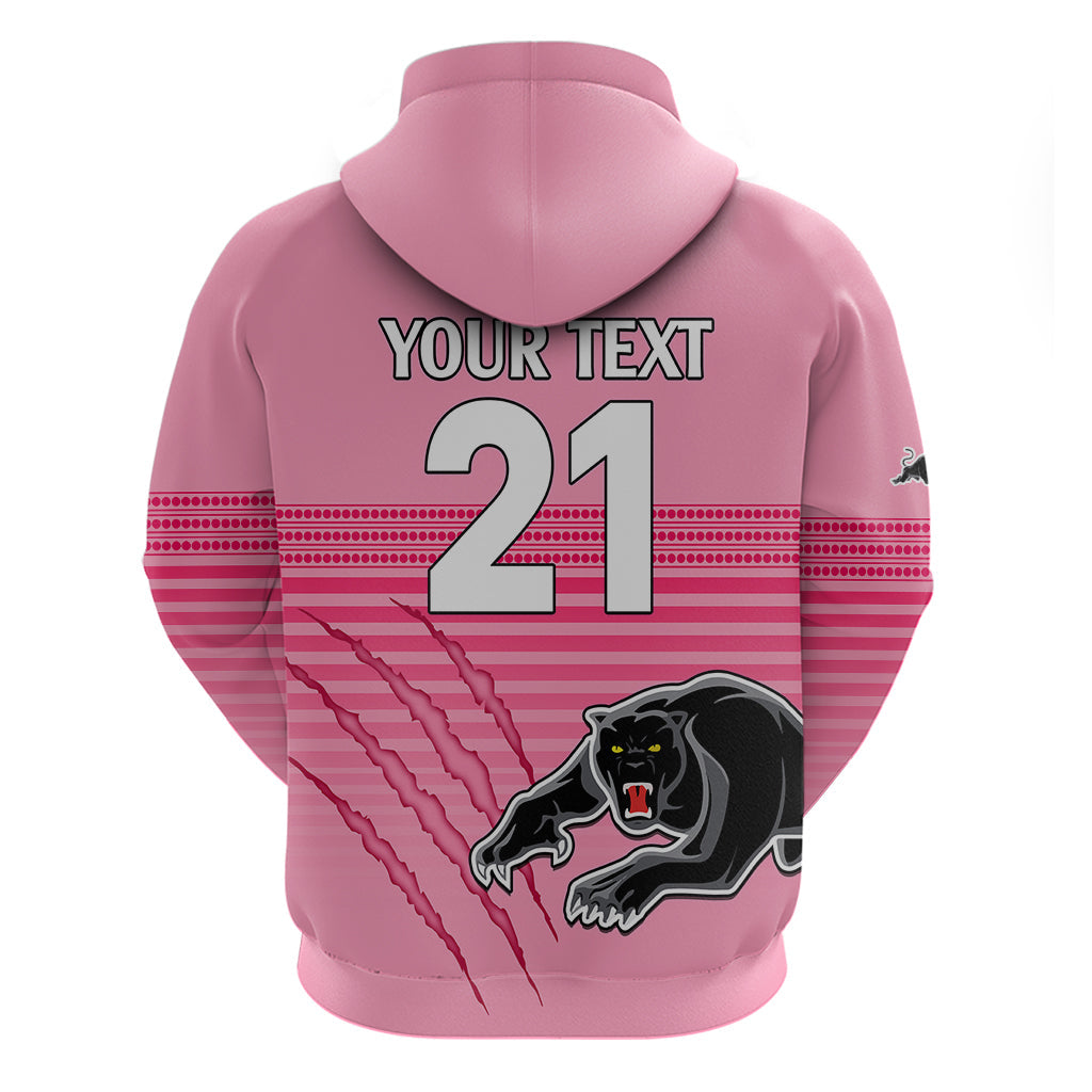 (Custom Text And Number) Penrith Panthers Rugby Hoodie Authentic Permiers Pink Version 2023 LT9 - Vibe Hoodie Shop
