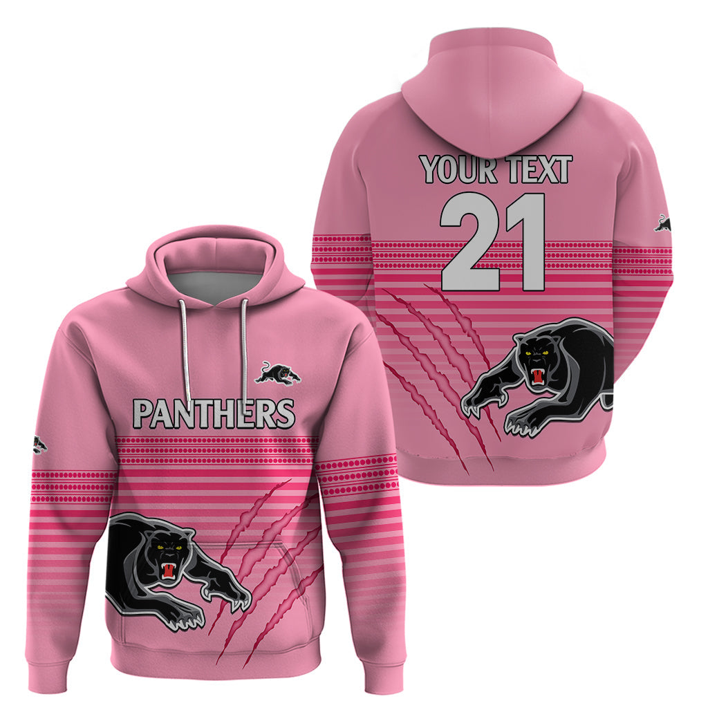 (Custom Text And Number) Penrith Panthers Rugby Hoodie Authentic Permiers Pink Version 2023 LT9 - Vibe Hoodie Shop