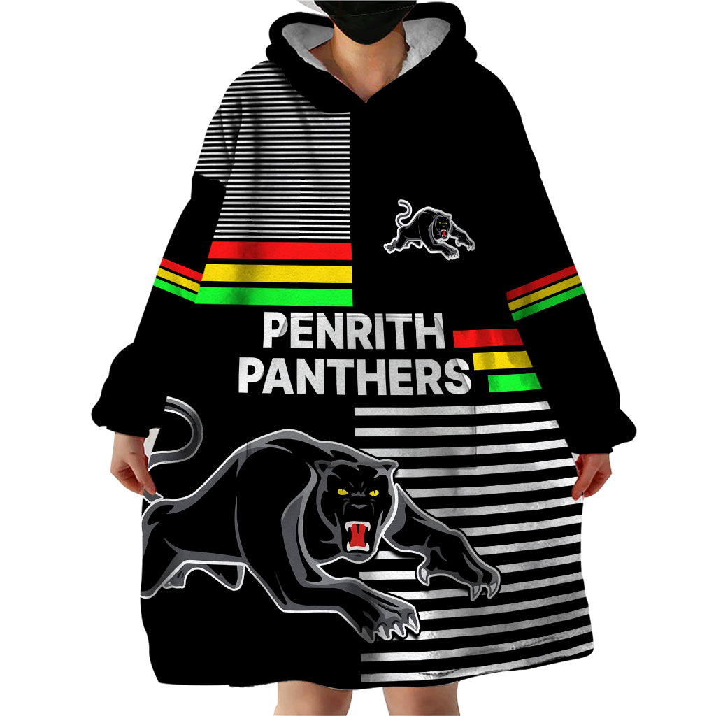 Penrith Panthers Rugby Wearable Blanket Hoodie Proud The Panthers Comeback - Vibe Hoodie Shop