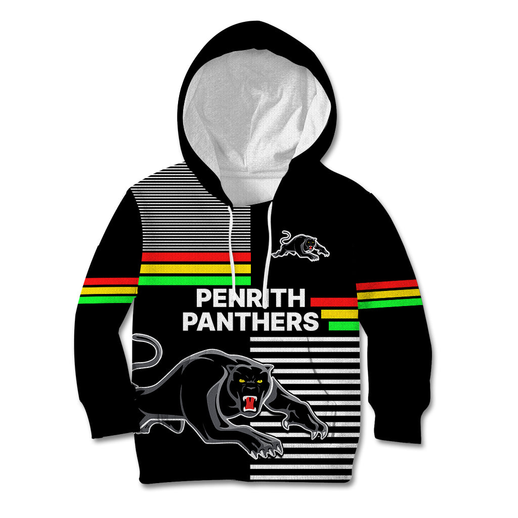 (Custom Text And Number) Penrith Panthers Rugby Kid Hoodie Proud The Panthers Comeback - Vibe Hoodie Shop