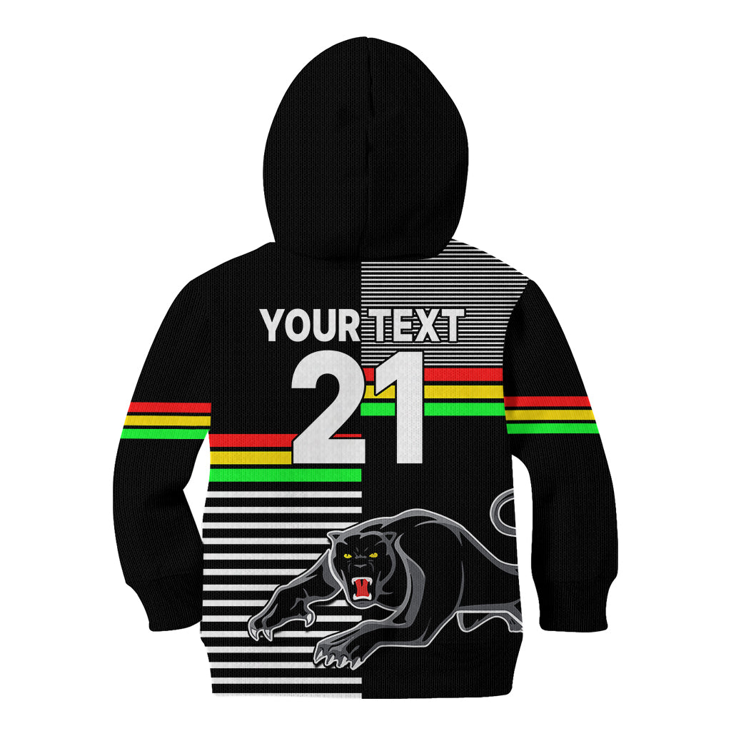 (Custom Text And Number) Penrith Panthers Rugby Kid Hoodie Proud The Panthers Comeback - Vibe Hoodie Shop