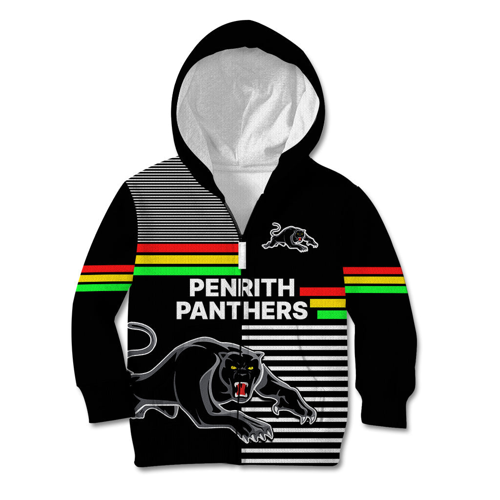 (Custom Text And Number) Penrith Panthers Rugby Kid Hoodie Proud The Panthers Comeback - Vibe Hoodie Shop