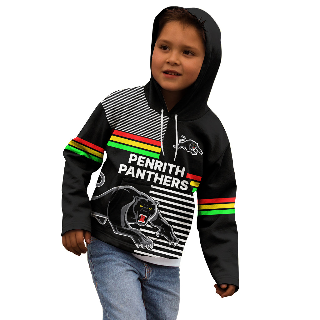(Custom Text And Number) Penrith Panthers Rugby Kid Hoodie Proud The Panthers Comeback - Vibe Hoodie Shop