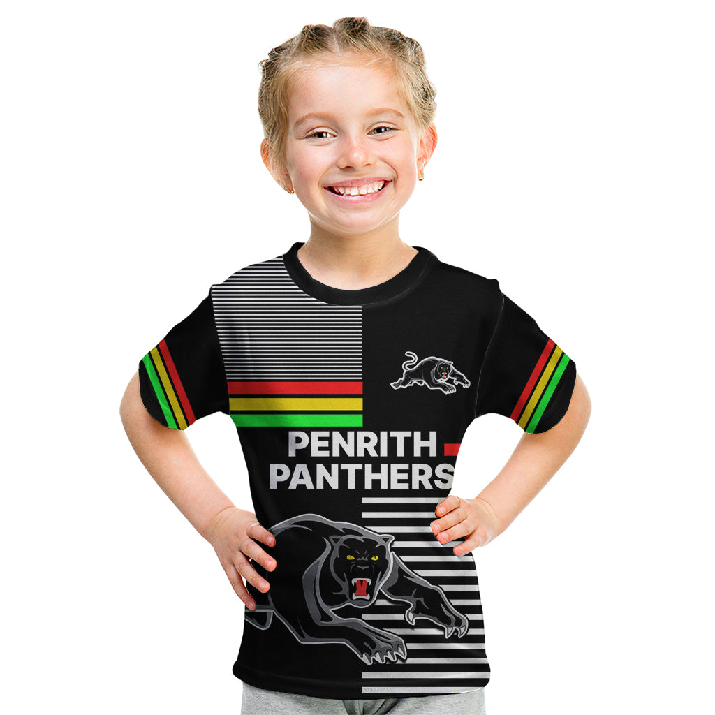 (Custom Text And Number) Penrith Panthers Rugby Kid T Shirt Proud The Panthers Comeback - Vibe Hoodie Shop