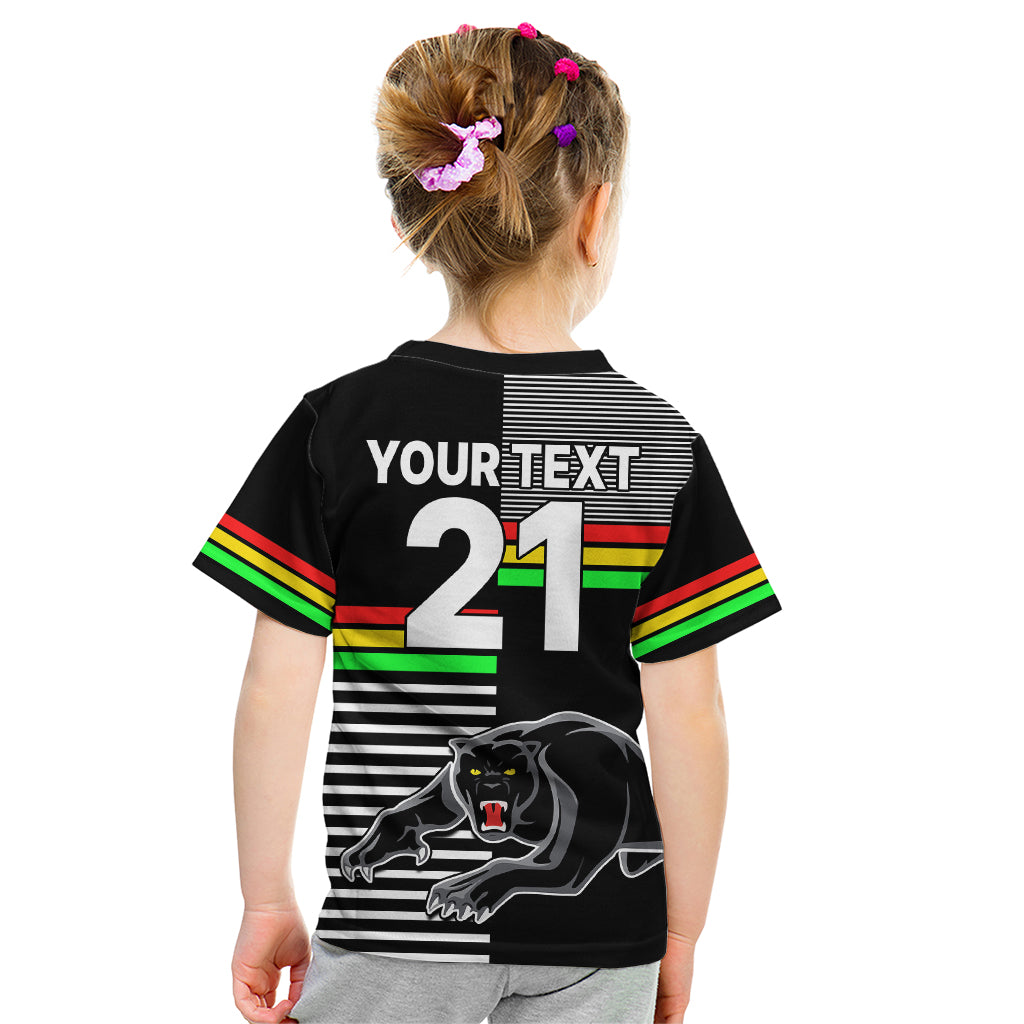 (Custom Text And Number) Penrith Panthers Rugby Kid T Shirt Proud The Panthers Comeback - Vibe Hoodie Shop