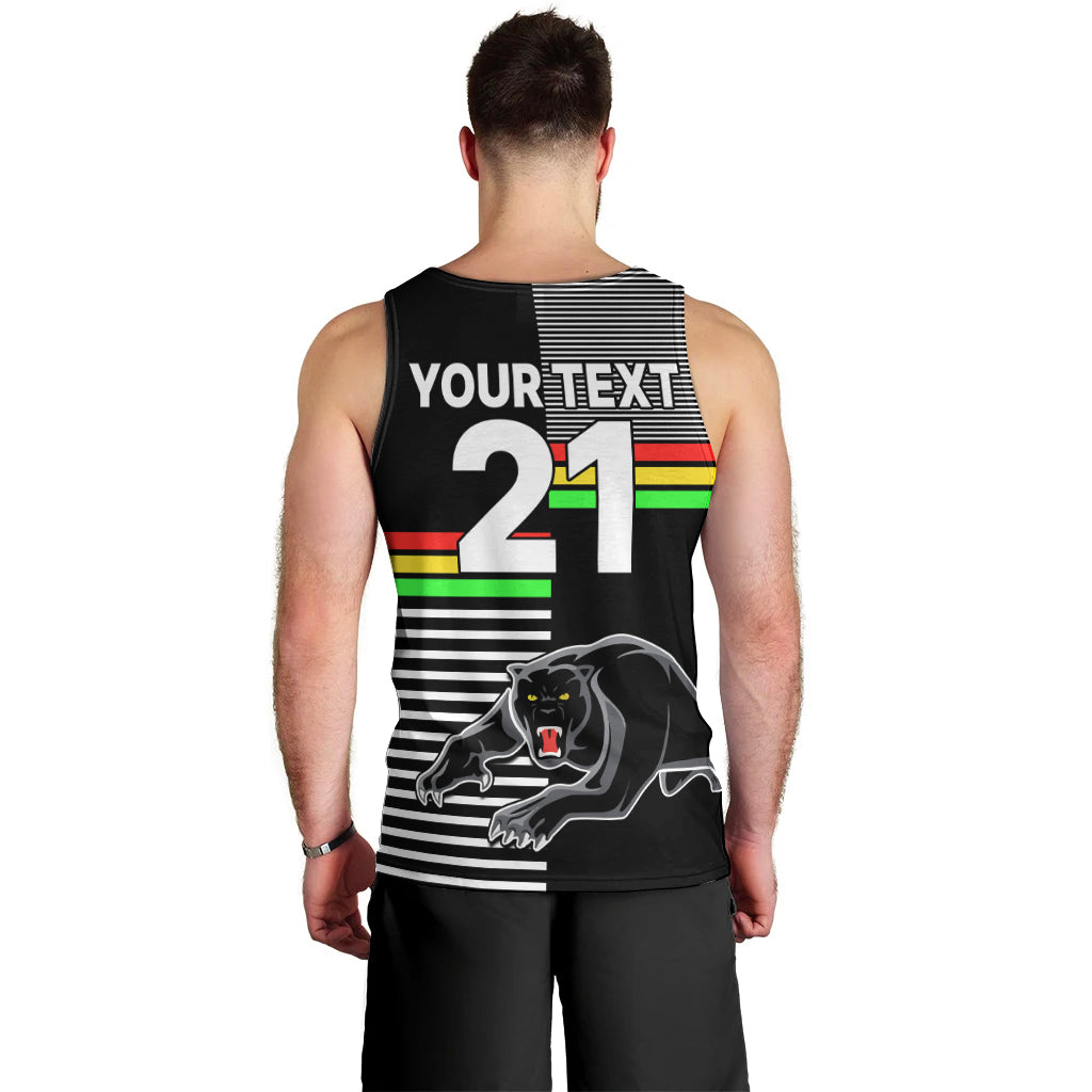 (Custom Text And Number) Penrith Panthers Rugby Men Tank Top Proud The Panthers Comeback - Vibe Hoodie Shop