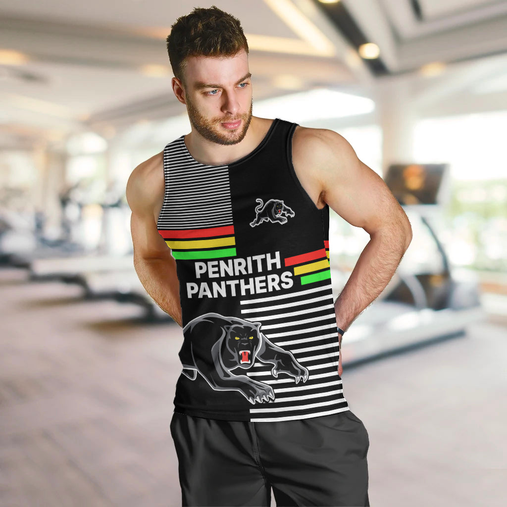 (Custom Text And Number) Penrith Panthers Rugby Men Tank Top Proud The Panthers Comeback - Vibe Hoodie Shop