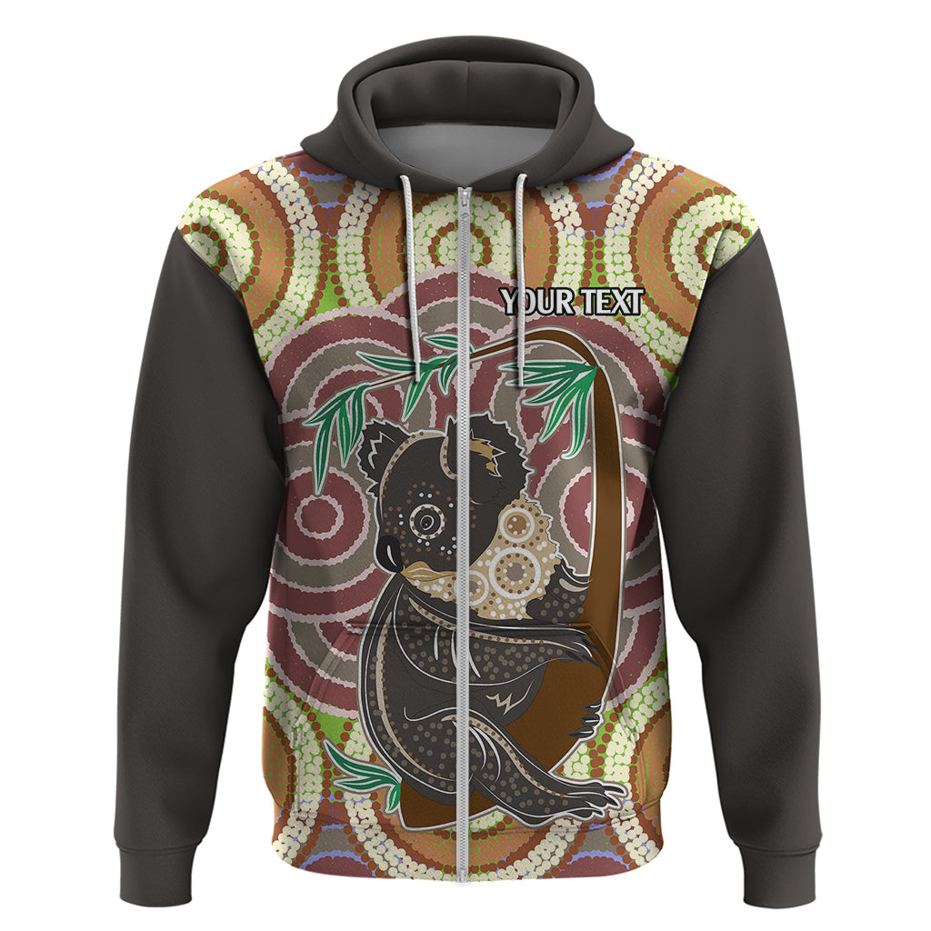 Personalised Australia Koala Hoodie Aboriginal LT9 - Vibe Hoodie Shop