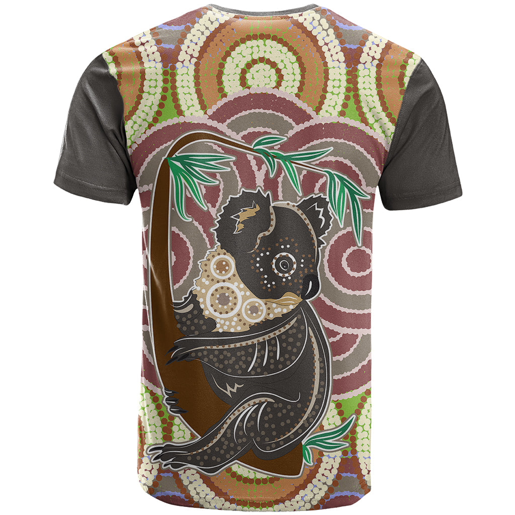 Personalised Australia Koala T Shirt Aboriginal LT9 - Vibe Hoodie Shop