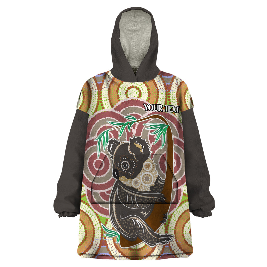 Personalised Australia Koala Wearable Blanket Hoodie Aboriginal - Vibe Hoodie Shop