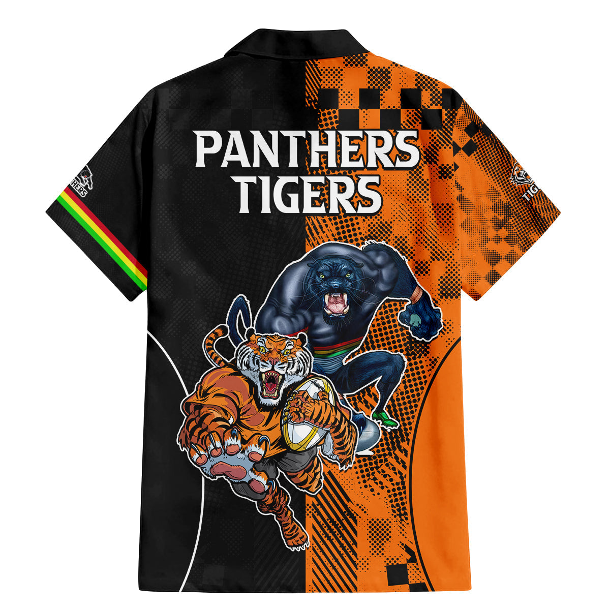 NRL Tigers Combine Panthers Rugby Family Matching Mermaid Dress and Hawaiian Shirt Sporty Style LT9