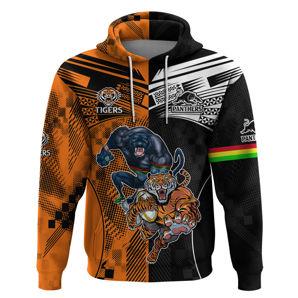 NRL Tigers Combine Panthers Rugby Hoodie Sporty Style LT9 - Vibe Hoodie Shop