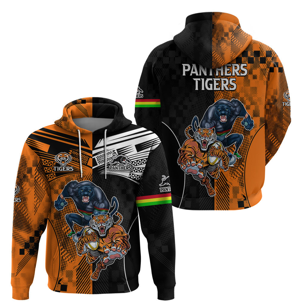 NRL Tigers Combine Panthers Rugby Hoodie Sporty Style LT9 - Vibe Hoodie Shop