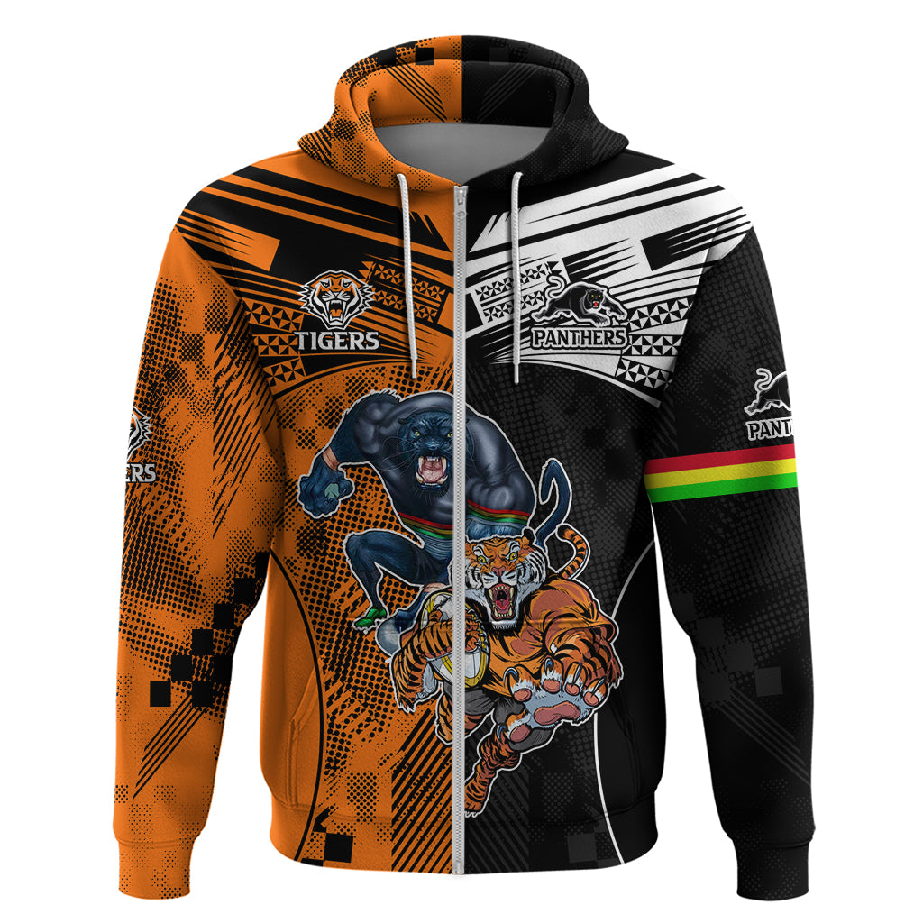 NRL Tigers Combine Panthers Rugby Hoodie Sporty Style LT9 - Vibe Hoodie Shop