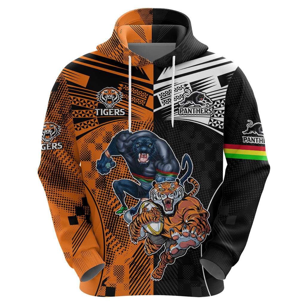 NRL Tigers Combine Panthers Rugby Hoodie Sporty Style LT9 - Vibe Hoodie Shop