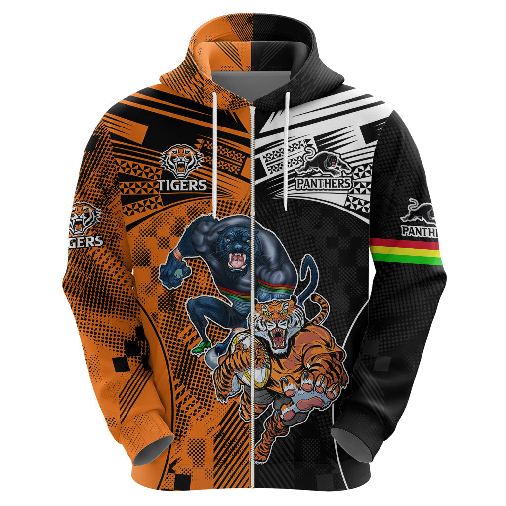 NRL Tigers Combine Panthers Rugby Hoodie Sporty Style LT9 - Vibe Hoodie Shop