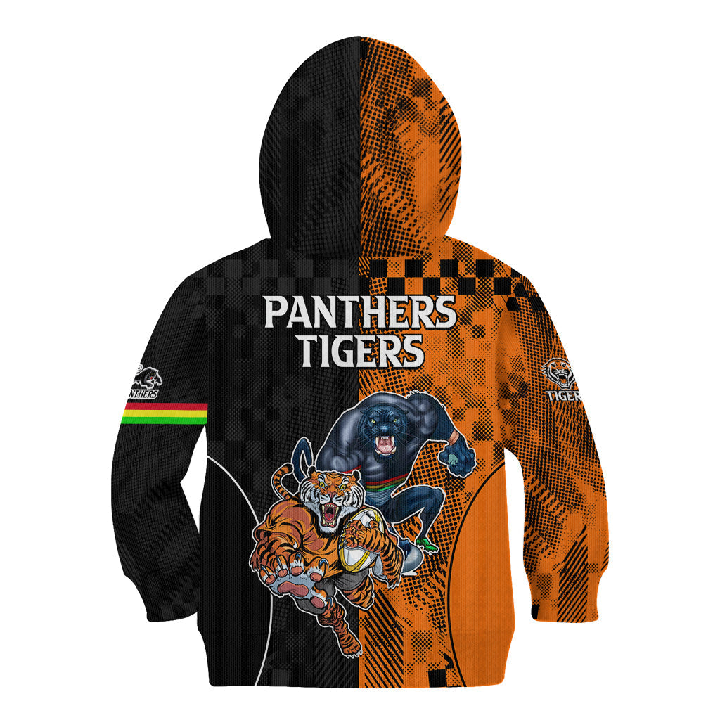 NRL Tigers Combine Panthers Rugby Kid Hoodie Sporty Style LT9