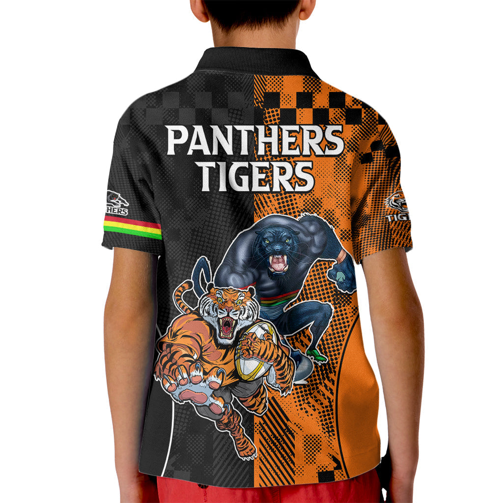 NRL Tigers Combine Panthers Rugby Kid Polo Shirt Sporty Style - Vibe Hoodie Shop