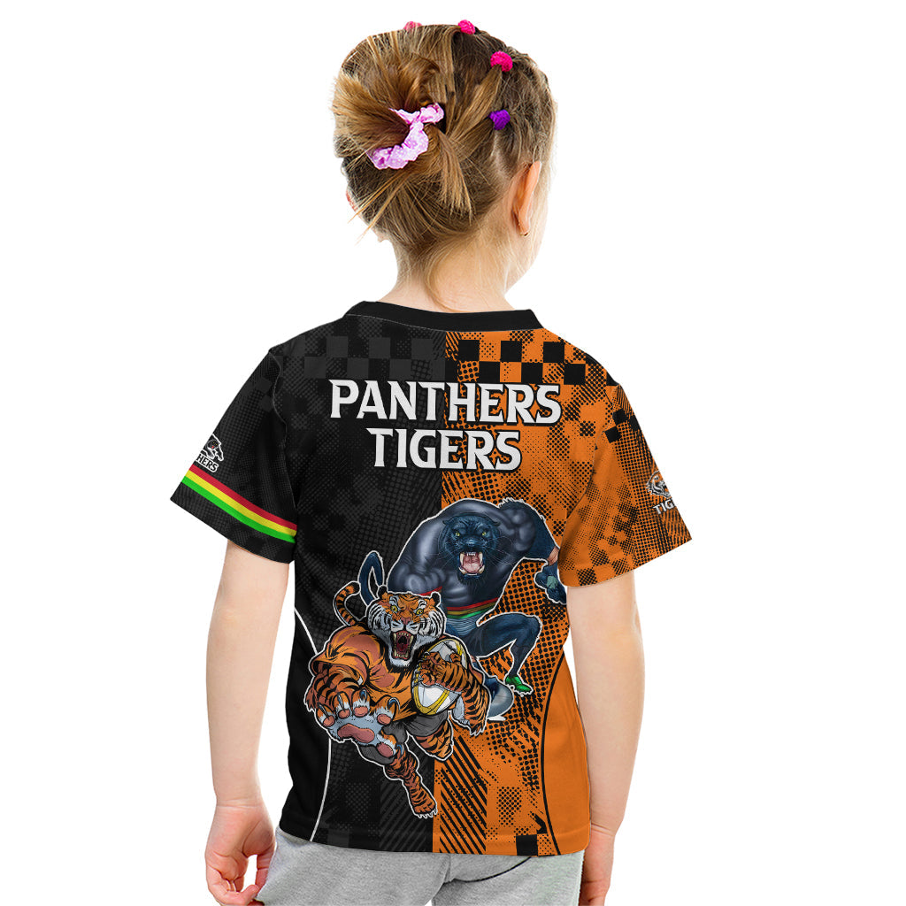 NRL Tigers Combine Panthers Rugby Kid T Shirt Sporty Style - Vibe Hoodie Shop