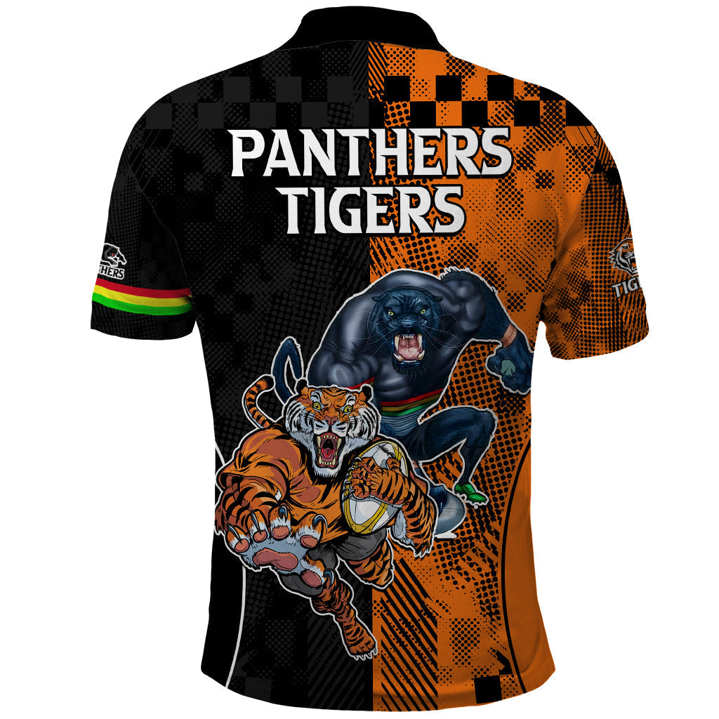 NRL Tigers Combine Panthers Rugby Polo Shirt Sporty Style LT9 - Vibe Hoodie Shop