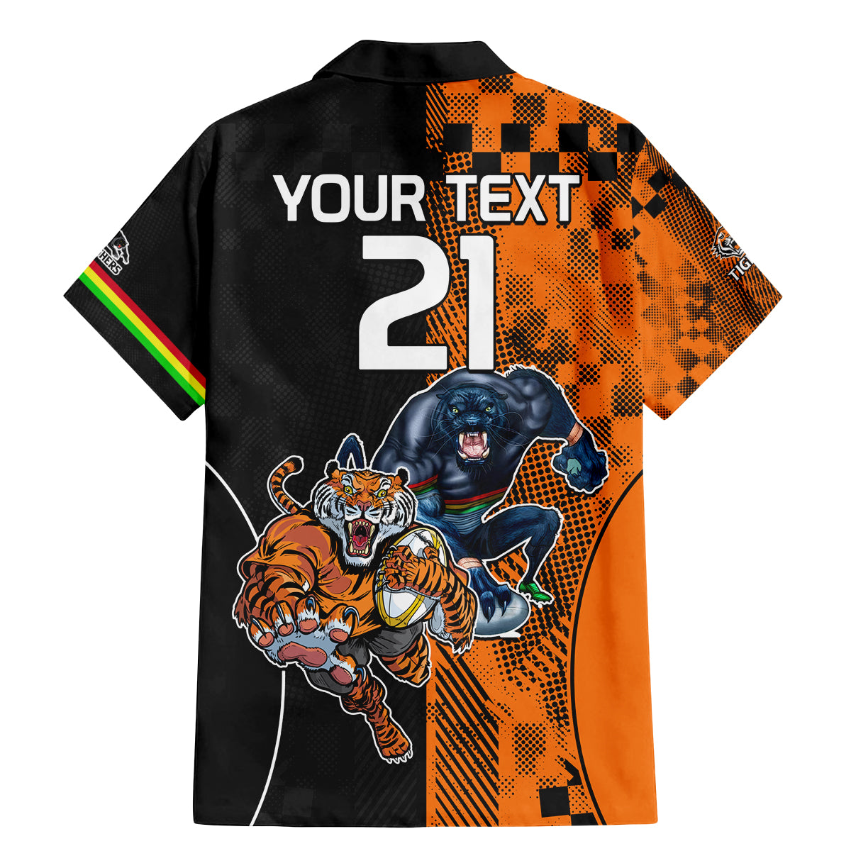 Custom NRL Tigers Combine Panthers Rugby Family Matching Mermaid Dress and Hawaiian Shirt Sporty Style LT9