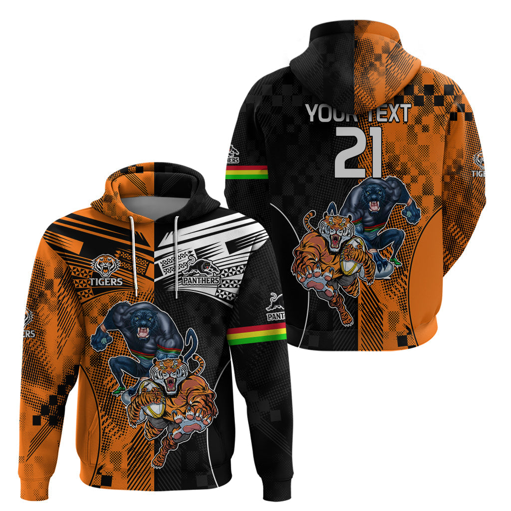 Custom NRL Tigers Combine Panthers Rugby Hoodie Sporty Style LT9 - Vibe Hoodie Shop