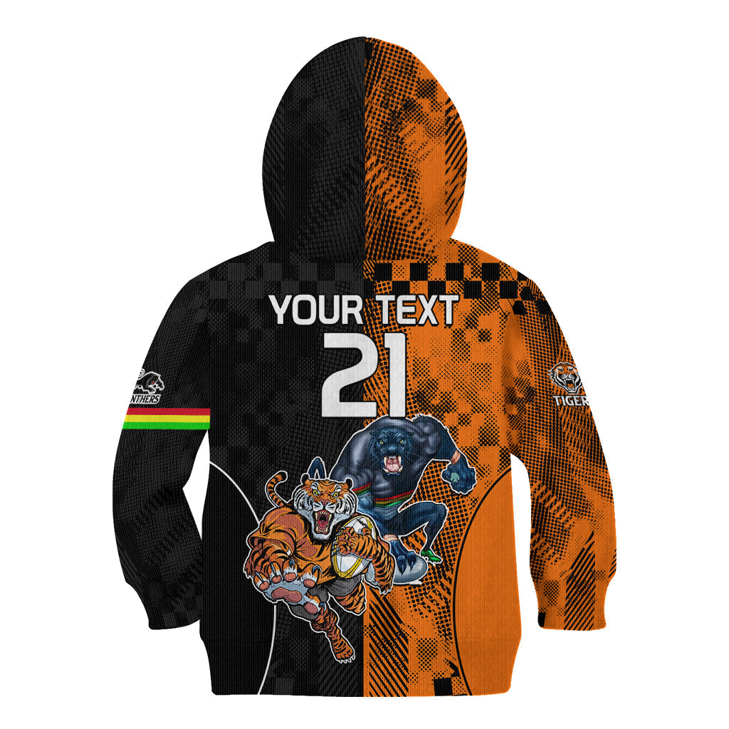 Custom NRL Tigers Combine Panthers Rugby Kid Hoodie Sporty Style - Vibe Hoodie Shop