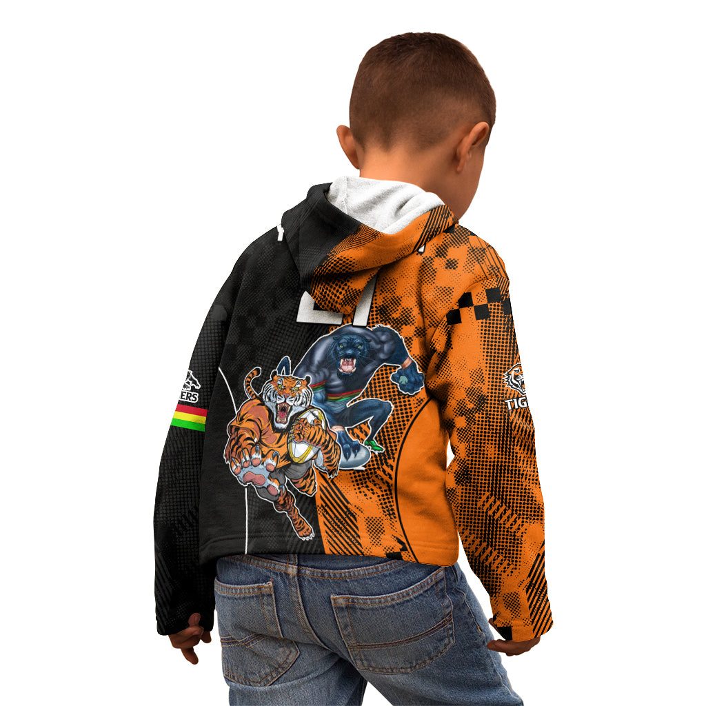 Custom NRL Tigers Combine Panthers Rugby Kid Hoodie Sporty Style - Vibe Hoodie Shop