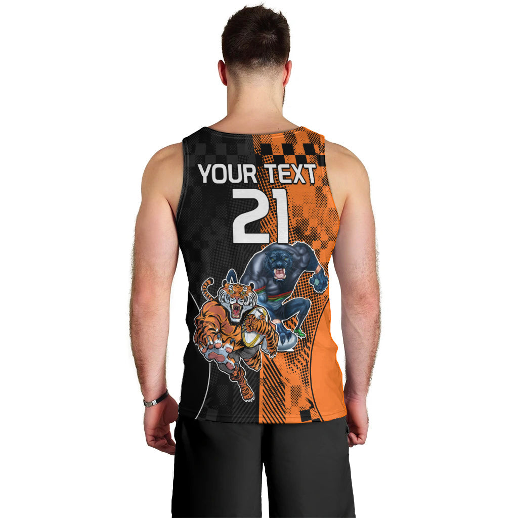 Custom NRL Tigers Combine Panthers Rugby Men Tank Top Sporty Style - Vibe Hoodie Shop