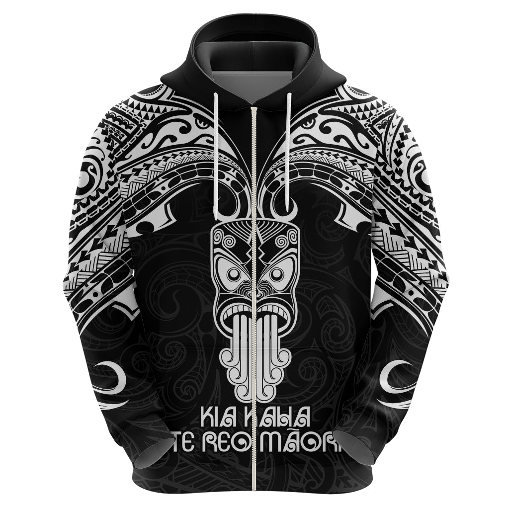 New Zealand Te Reo Maori Hoodie Kia Kaha Maori Language Week Black Style LT9 - Vibe Hoodie Shop