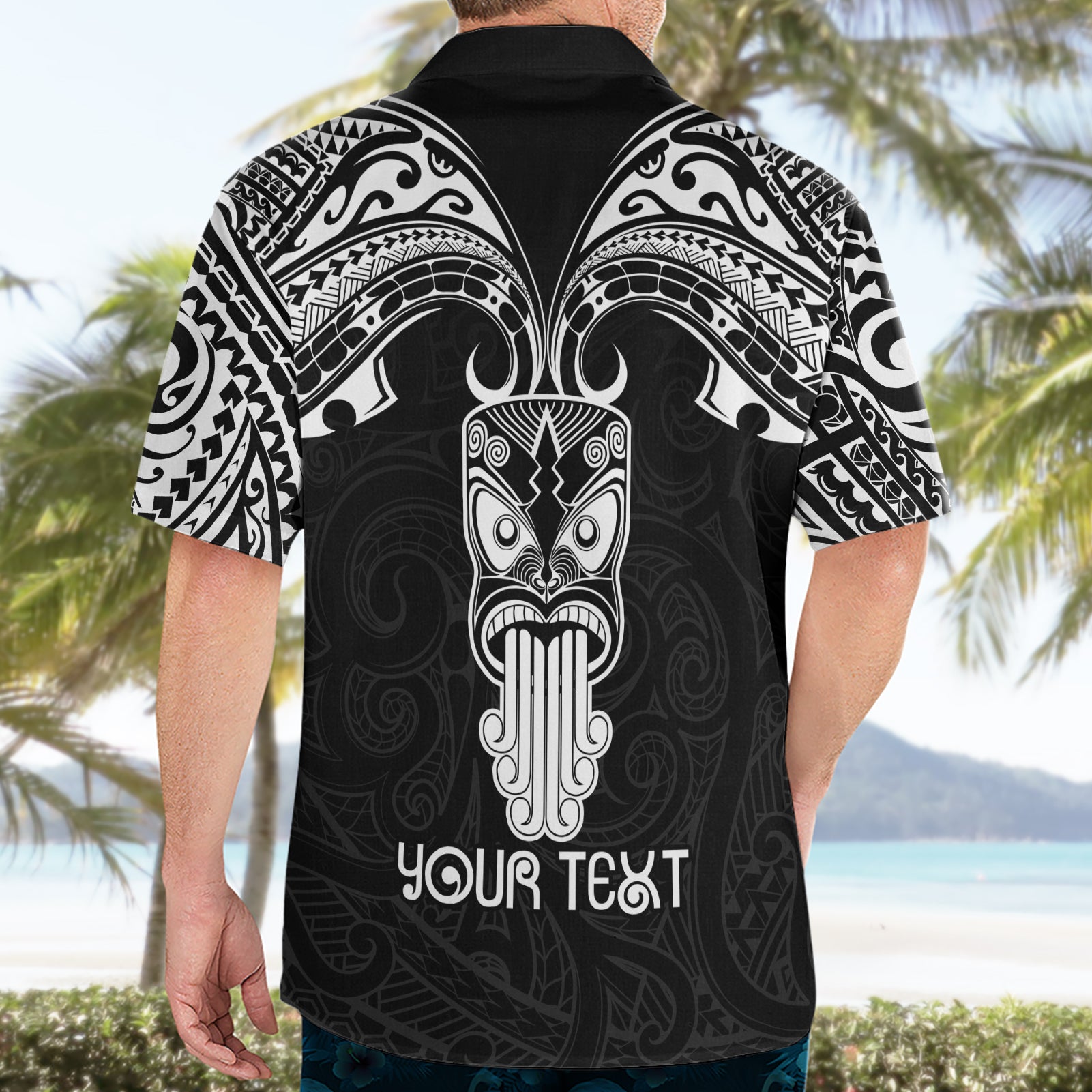 Personalised New Zealand Te Reo Maori Hawaiian Shirt Kia Kaha Maori Language Week Black Style - Vibe Hoodie Shop