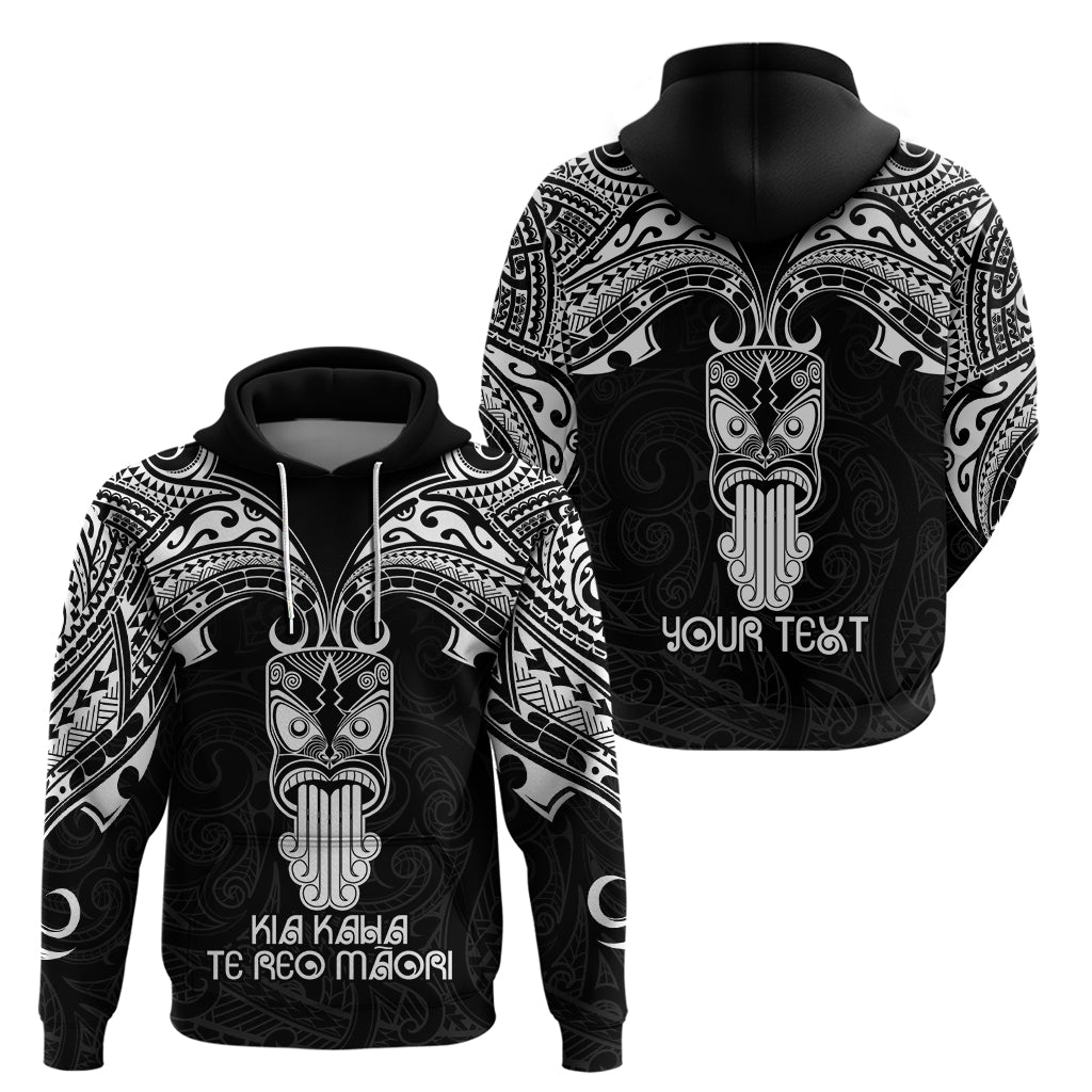 Personalised New Zealand Te Reo Maori Hoodie Kia Kaha Maori Language Week Black Style LT9 - Vibe Hoodie Shop