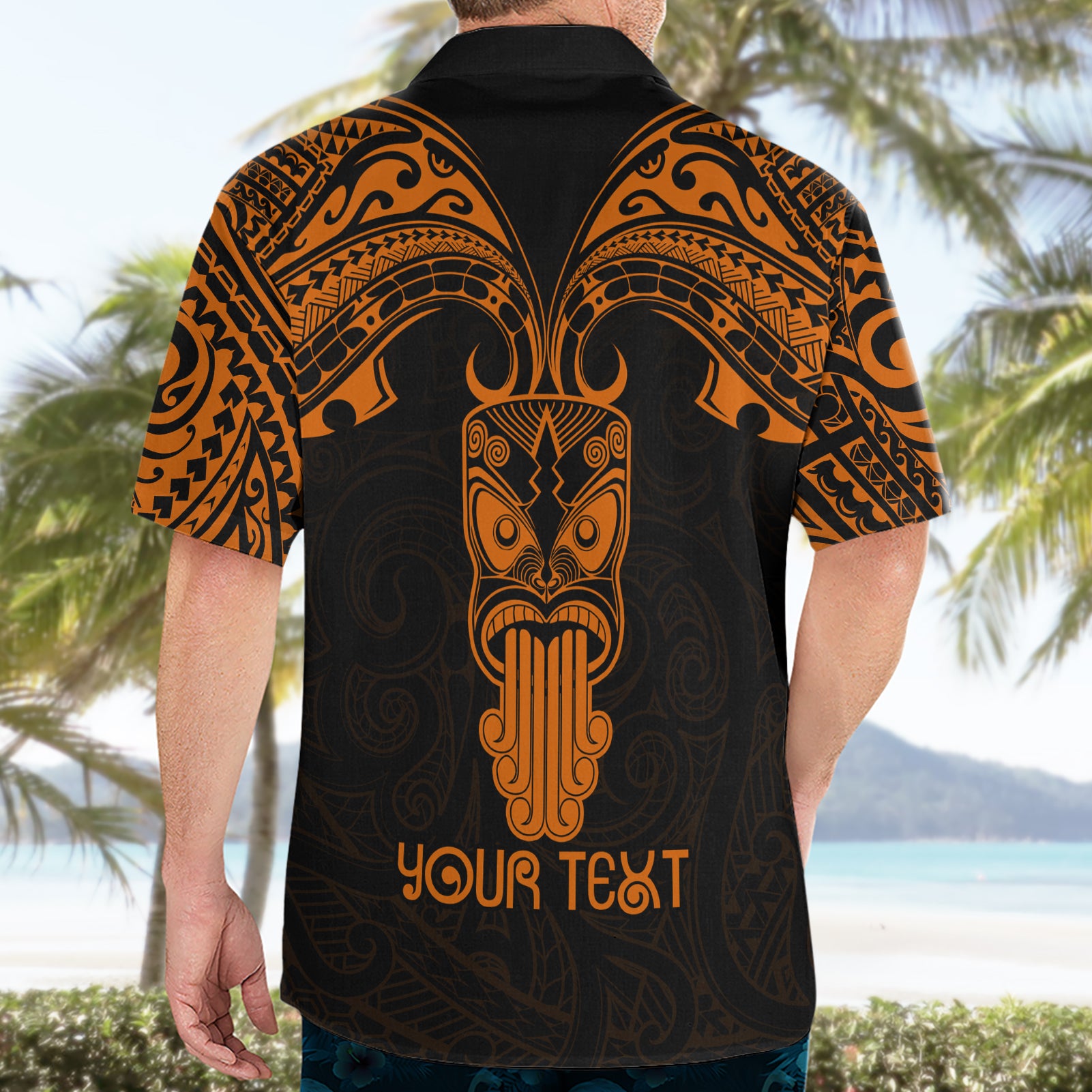 Personalised New Zealand Te Reo Maori Hawaiian Shirt Kia Kaha Maori Language Week Gold Style - Vibe Hoodie Shop