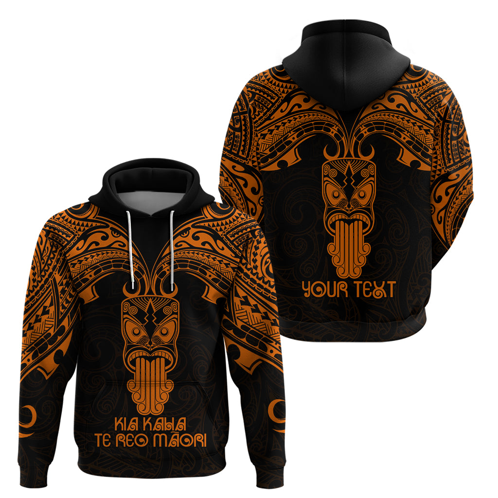 Personalised New Zealand Te Reo Maori Hoodie Kia Kaha Maori Language Week Gold Style LT9 - Vibe Hoodie Shop