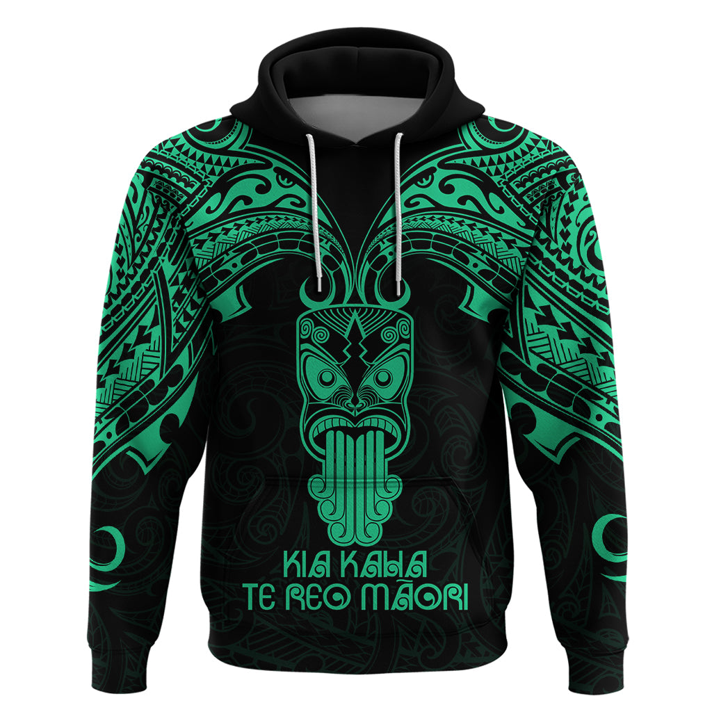 Personalised New Zealand Te Reo Maori Hoodie Kia Kaha Maori Language Week Green Style LT9 - Vibe Hoodie Shop