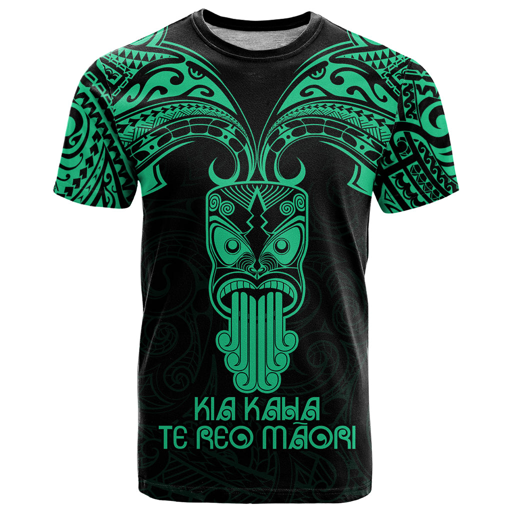 Personalised New Zealand Te Reo Maori T Shirt Kia Kaha Maori Language Week Green Style LT9 - Vibe Hoodie Shop