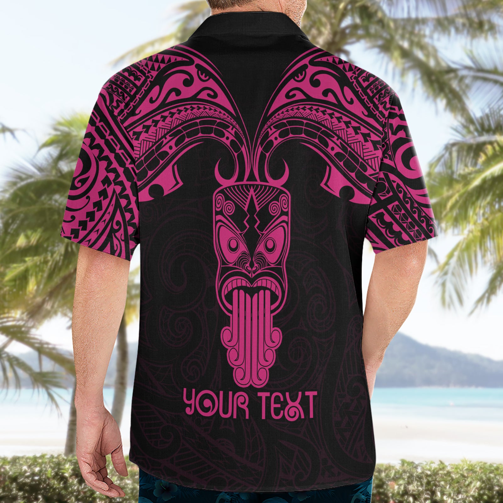 Personalised New Zealand Te Reo Maori Hawaiian Shirt Kia Kaha Maori Language Week Pink Style - Vibe Hoodie Shop