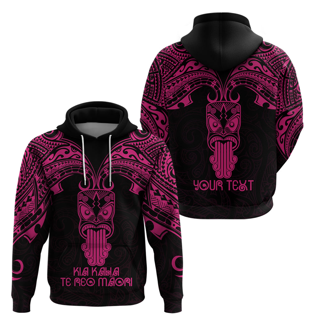 Personalised New Zealand Te Reo Maori Hoodie Kia Kaha Maori Language Week Pink Style LT9 - Vibe Hoodie Shop
