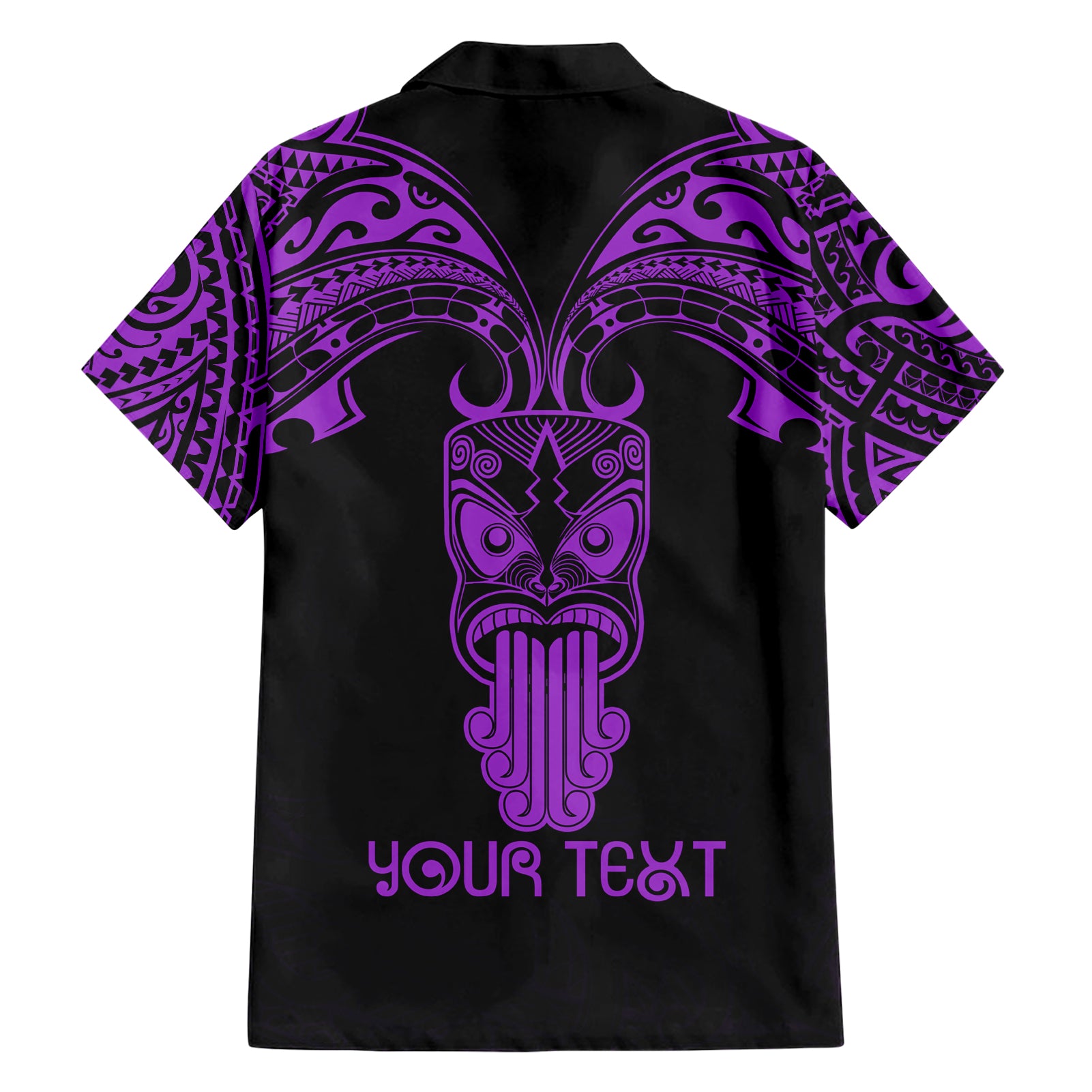 Personalised New Zealand Te Reo Maori Hawaiian Shirt Kia Kaha Maori Language Week Purple Style - Vibe Hoodie Shop