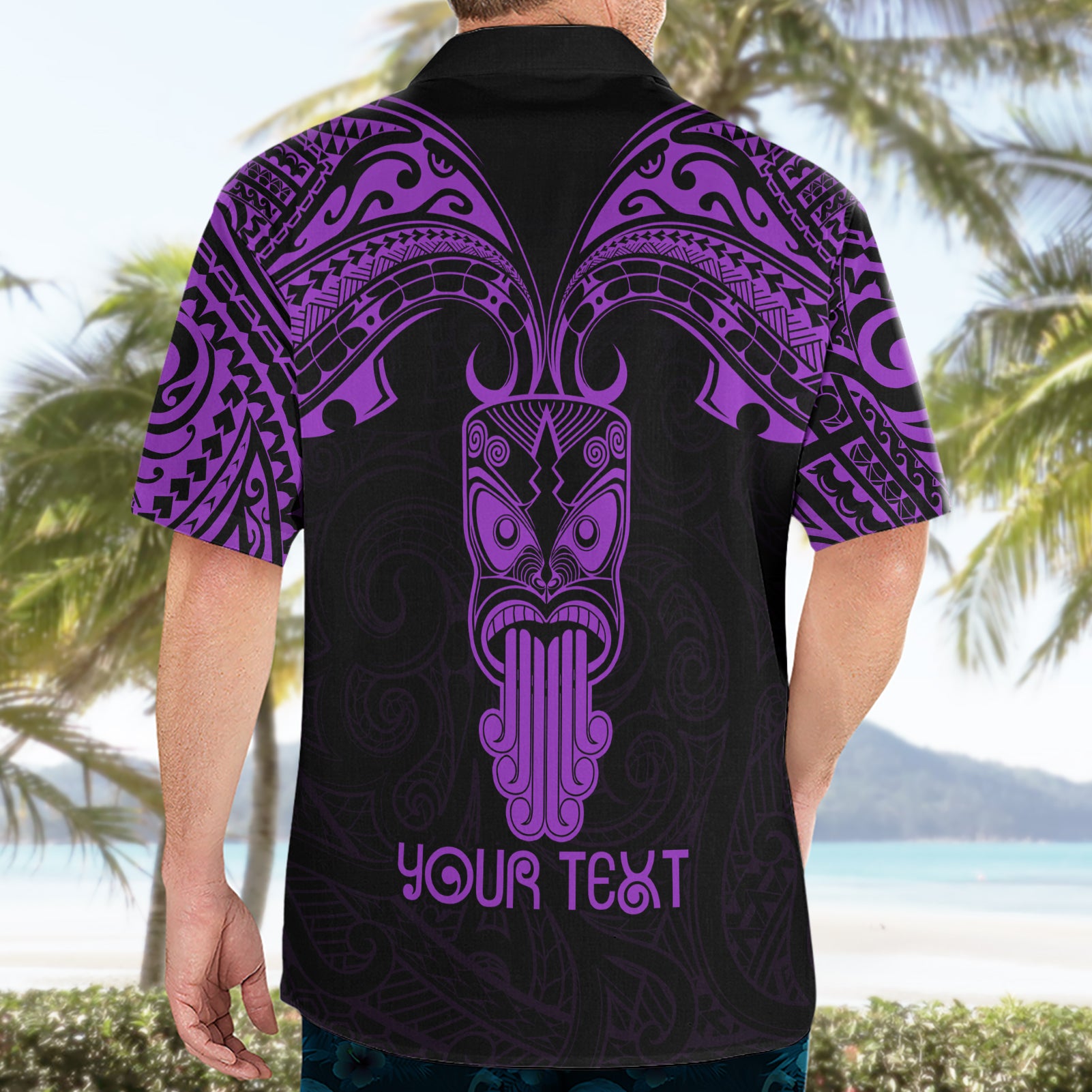 Personalised New Zealand Te Reo Maori Hawaiian Shirt Kia Kaha Maori Language Week Purple Style - Vibe Hoodie Shop