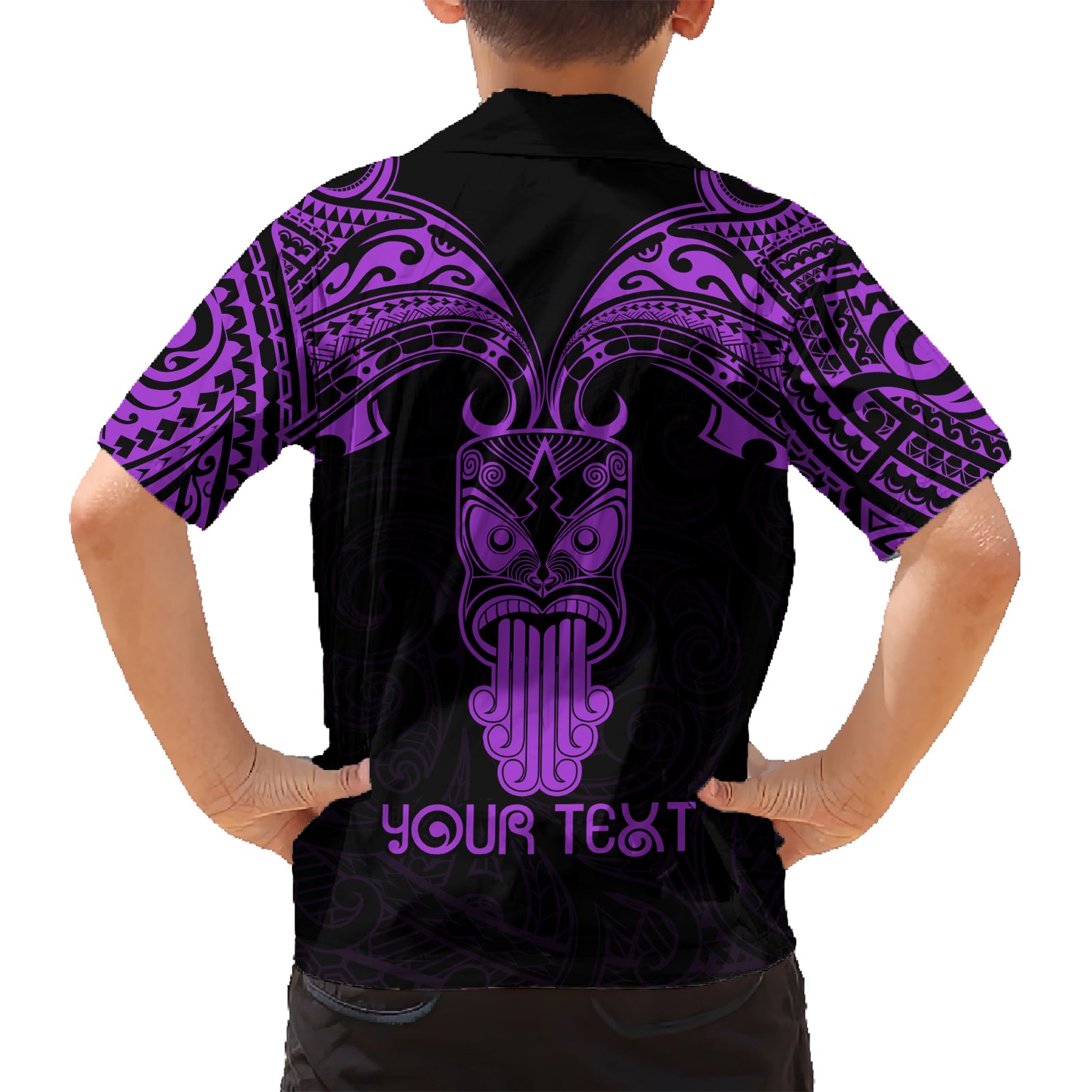 Personalised New Zealand Te Reo Maori Hawaiian Shirt Kia Kaha Maori Language Week Purple Style - Vibe Hoodie Shop