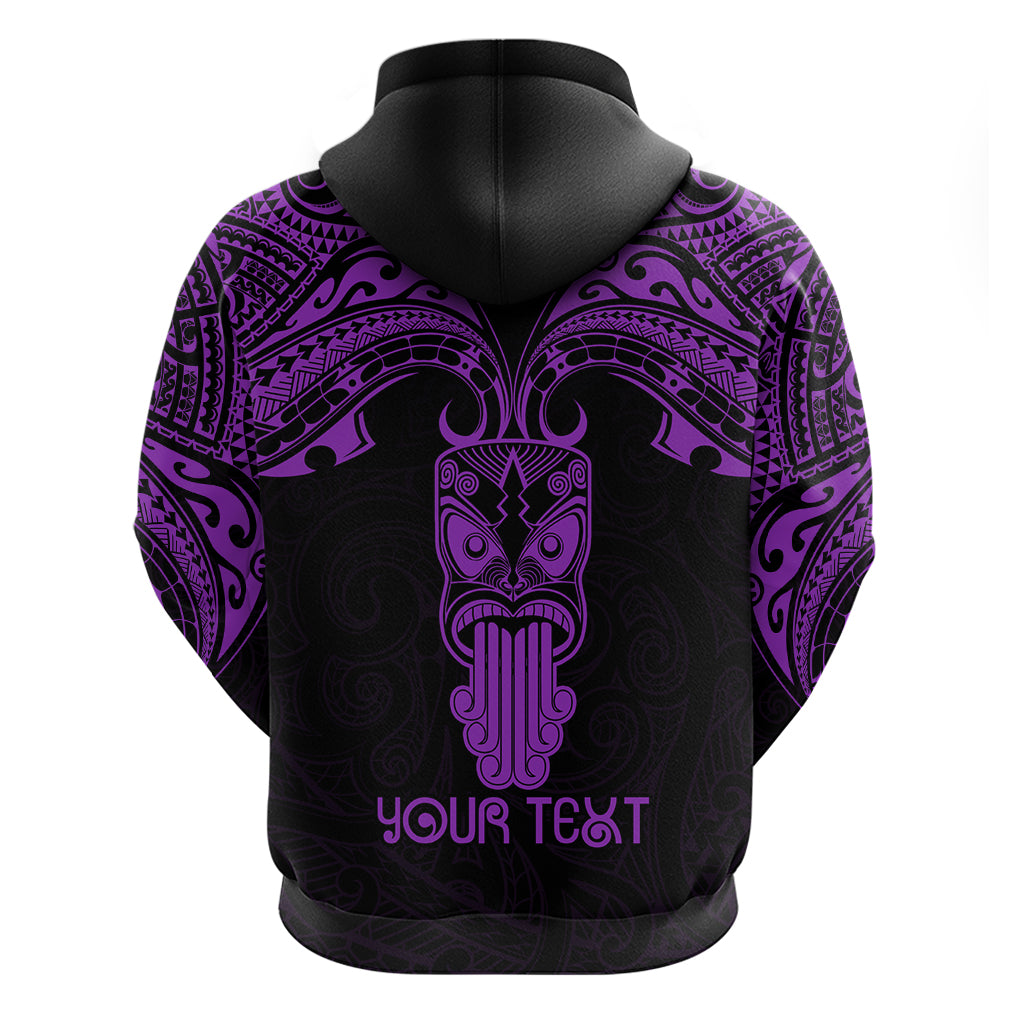 Personalised New Zealand Te Reo Maori Hoodie Kia Kaha Maori Language Week Purple Style LT9 - Vibe Hoodie Shop